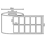 لیبل کاغذی 45 * 15 میلی متر