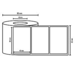 لیبل کاغذی 60 * 40 میلی متر
