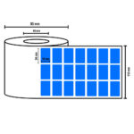 لیبل کاغذی آبی 34*15 میلی متر - تصویر 3