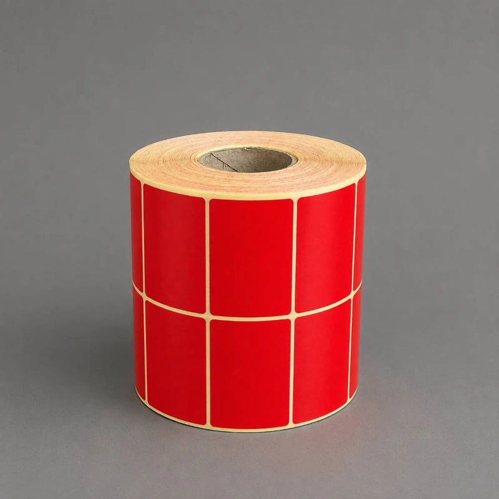 34-51-red لیبل کاغذی قرمز 51*34 میلی متر - Image 1